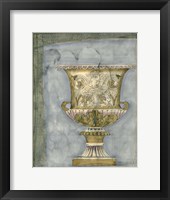 Framed Small Urn And Damask I