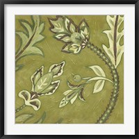 Framed Medium Pistachio Paisley I