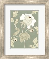 Framed Small Peony Elegance II