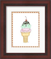 Framed 'Ice Cream Parlor I' border=