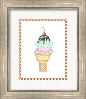 Framed 'Ice Cream Parlor I' border=