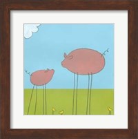 Framed Stick-Leg Pig II