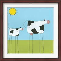 Framed Stick-Leg Cow I