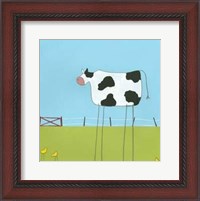 Framed Stick-Leg Cow II