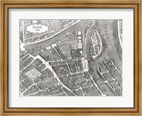 Framed Plan Of Paris, 1730 (I)