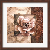 Framed Linen Roses II