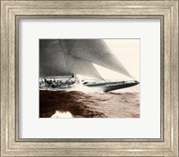 Framed Mariner's Museum - Rainbow's Finish 1934 Vintage Maritime