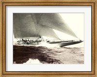 Framed Mariner's Museum - Rainbow's Finish 1934 Vintage Maritime