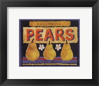 Framed Pear Crate Label
