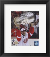 Framed Brian Rafalski with the Stanley Cup, Game 6 of the 2008 NHL Stanley Cup Finals; #32