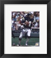 Framed Dan Fouts Dropping Back Action