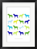 Animal Sudoku in Blue III Framed Print