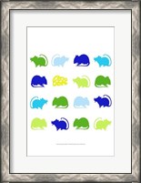 Framed Animal Sudoku in Blue V