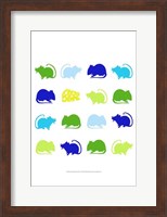 Framed Animal Sudoku in Blue V
