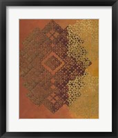 Golden Henna I Framed Print