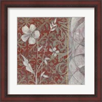 Framed Taupe and Cinnabar Tapestry II