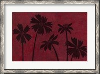 Framed Scarlet Silhouettes I