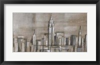 Metropolitan Skyline II Framed Print