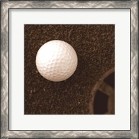 Framed Sepia Golf Ball Study I