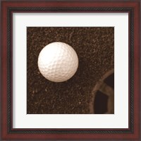 Framed Sepia Golf Ball Study I