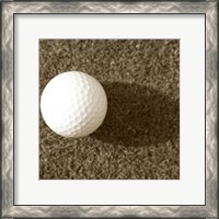 Framed Sepia Golf Ball Study III