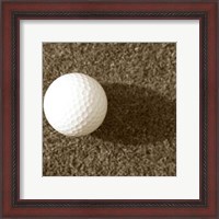 Framed Sepia Golf Ball Study III