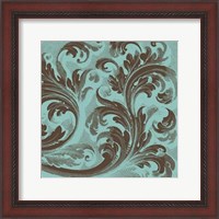 Framed Azure Acanthus III