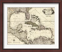 Framed Map of the Gulf of Mexico