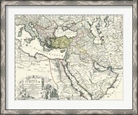 Framed Map of Europe, Asia and Africa