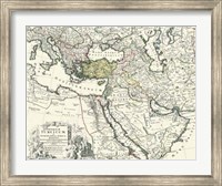 Framed Map of Europe, Asia and Africa