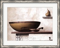 Framed Bowl and Pear
