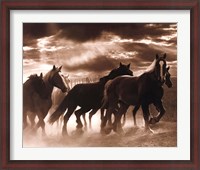 Framed Running Horses & Sunbeams