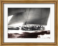 Framed Rainbow's Run 1934 Vintage Maritime