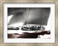 Framed Rainbow's Run 1934 Vintage Maritime