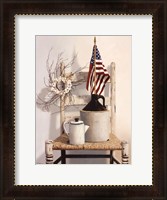 Framed Chair With Jug and Flag