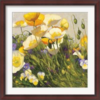 Framed Poppies and Pansies I