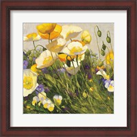 Framed Poppies and Pansies I