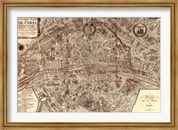 Framed Plan de la Ville de Paris, 1715