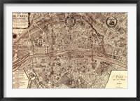 Framed Plan de la Ville de Paris, 1715