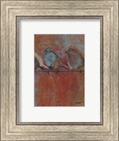 Framed Row of Sparrows I