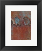 Framed Row of Sparrows I