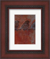 Framed Row of Sparrows II