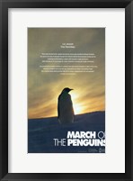 Framed March of the Penguins Silhouette