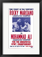 Framed Rocky Marciano vs Muhammad Ali
