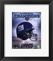 Framed New York Giants SuperBowl XLII Champions Helmet Photo