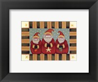 Framed Santa Trio