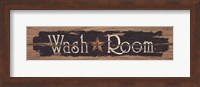 Framed Wash Room sign