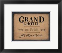 Framed Grand l'Hotel