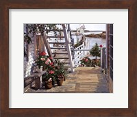 Framed Blue Stair and Begonias, 1987