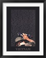 Framed Vietnam Memory Wall